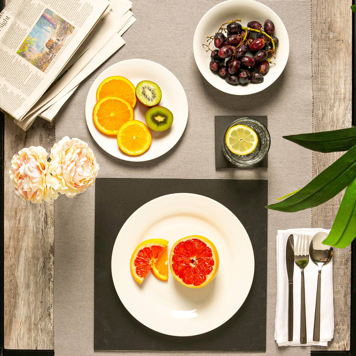 Square Natural Slate Placemat – 33cm