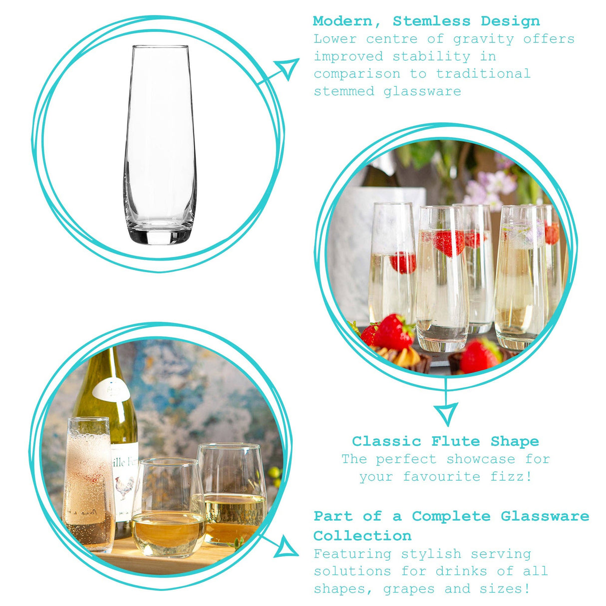 Nord Stemless Champagne Flute – 230ml