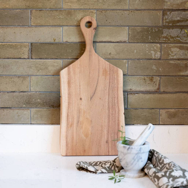 Kourou Live Edge Acacia Serving Board – Handcrafted Wooden Board