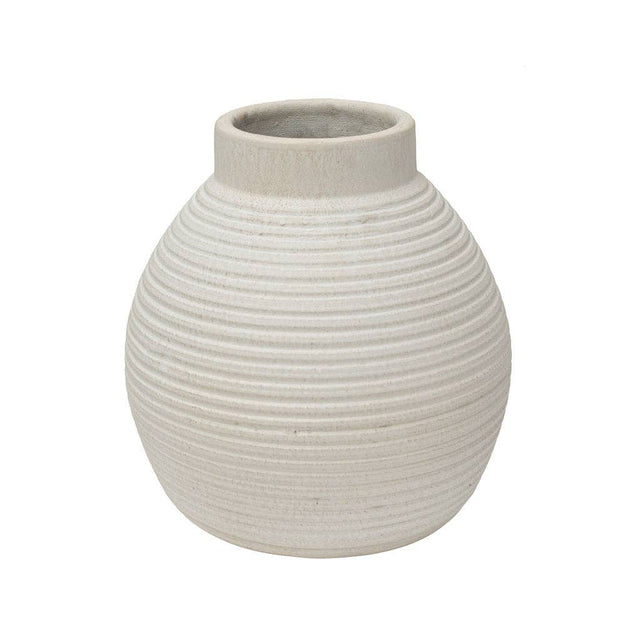 Swindale Terracotta Vase – Handcrafted Decorative Vase in Off White