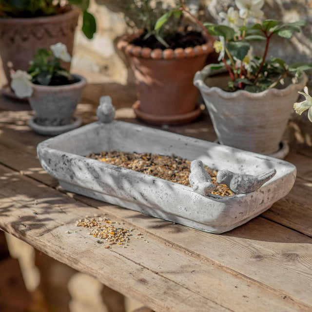 Birkdale Large Rectangular Stone Bird Feeder
