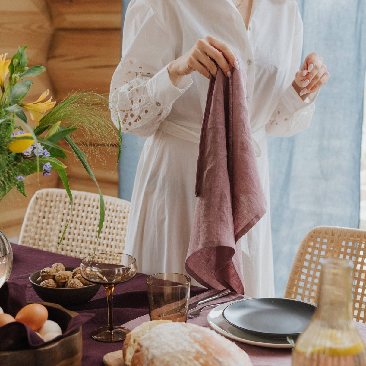 Woodrose Linen Kitchen Towel