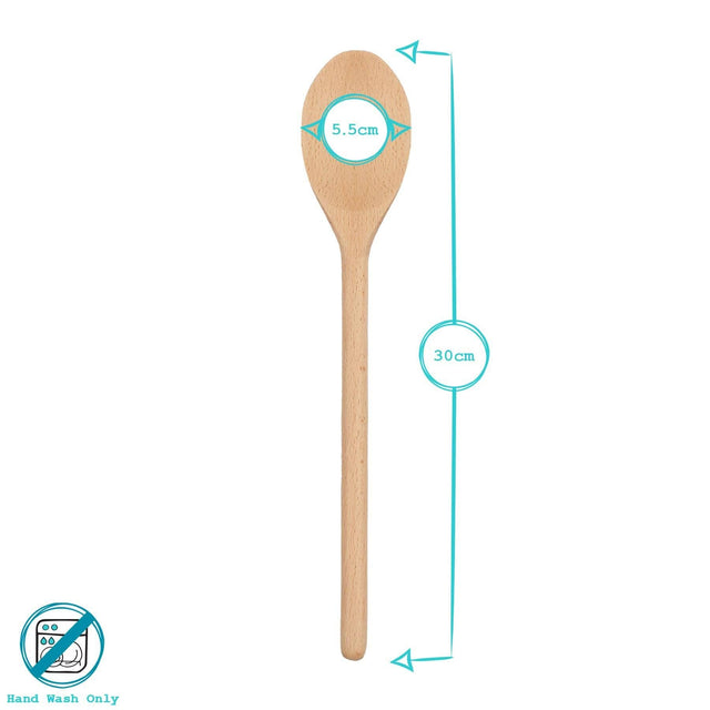 Wooden Heart Cooking Spoon – 30cm Beech Wood Spoon