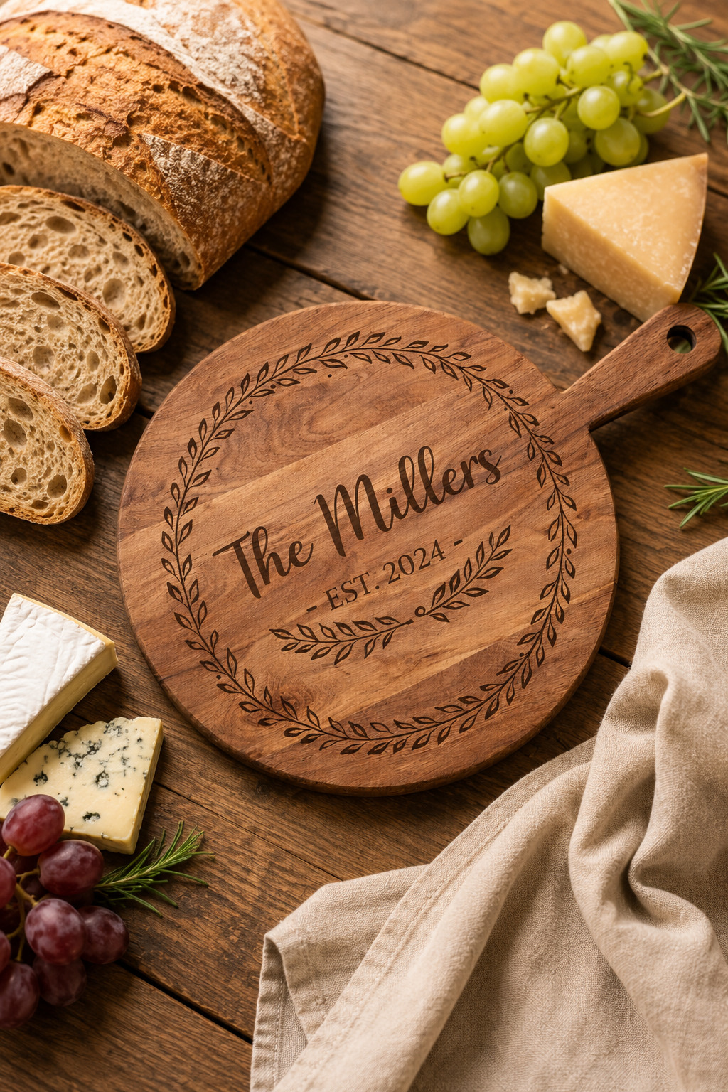 Personalised Acacia Wood Pizza Serving Board