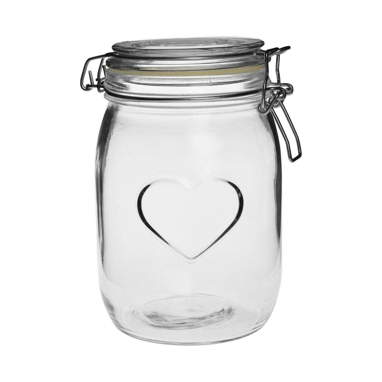 heart jar with clip lid
