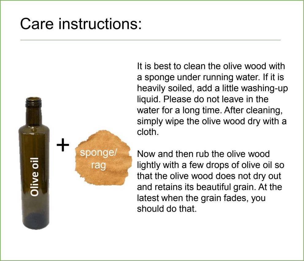 caring for olive wood