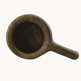 Handcrafted Walnut Pot – Small Wooden Salt, Spice & Trinket Pot with Handle