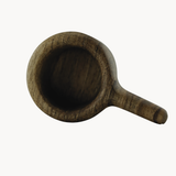 Handcrafted Walnut Pot – Small Wooden Salt, Spice & Trinket Pot with Handle