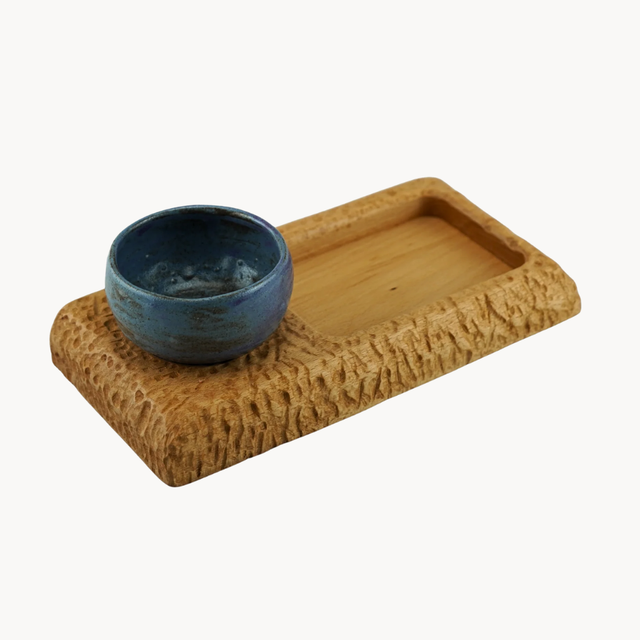 Ash Tray with Stoneware Pot – One-of-a-Kind Handcrafted Serving & Storage Piece