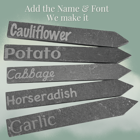 Engraved Slate Plant Markers | Garden & Allotment Labels
