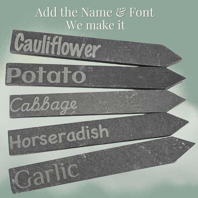 Engraved Slate Plant Markers | Garden & Allotment Labels