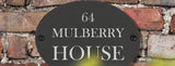 Personalised Oval Slate House Sign