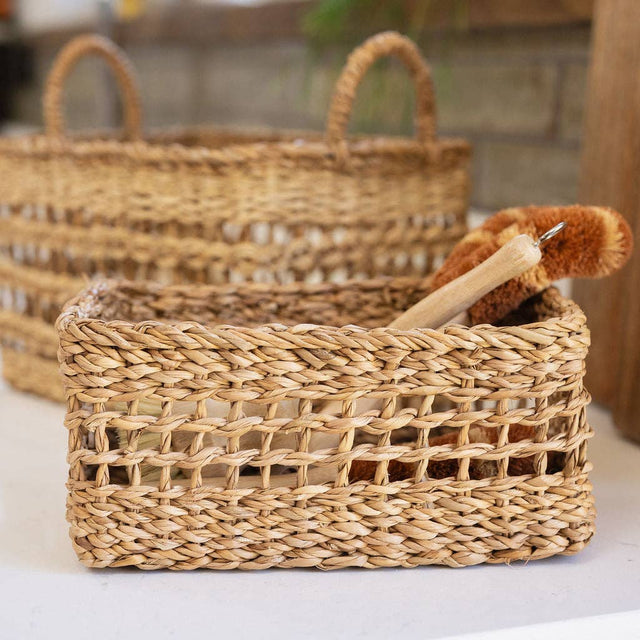 Dharla Handwoven Seagrass Storage Baskets – Set of 3