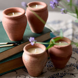 Handmade Terracotta Lavender Candles | Vishal Set of 4