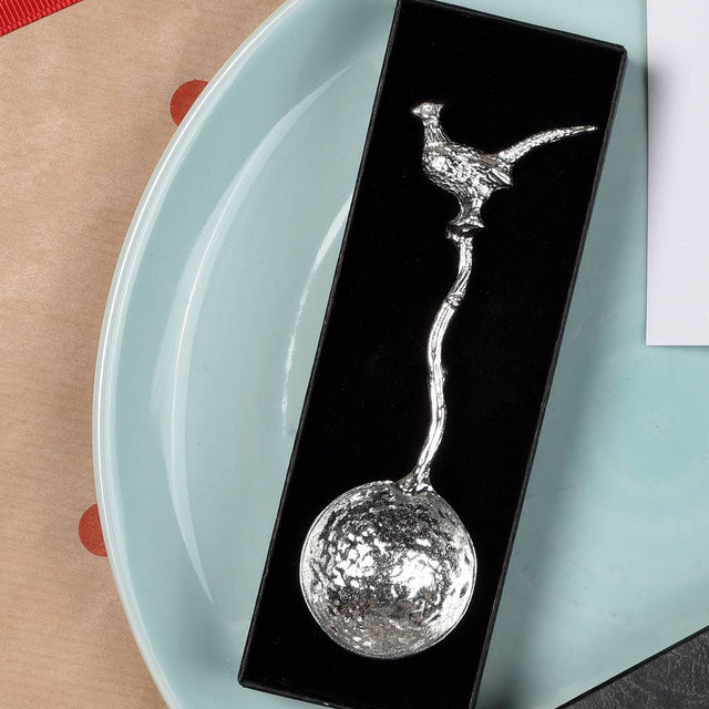 Pheasant Pewter Small Sugar Spoon