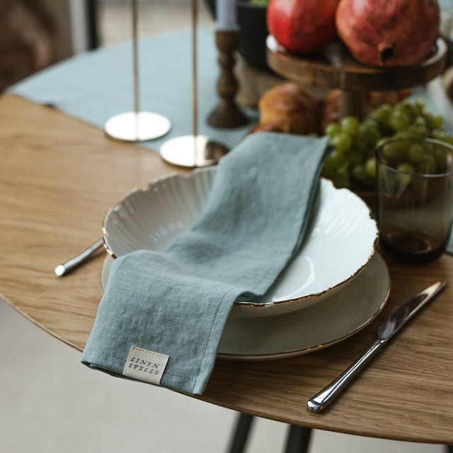 Ocean Mint Linen Napkin Set Of 2