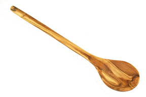 Wooden spoon on a white background