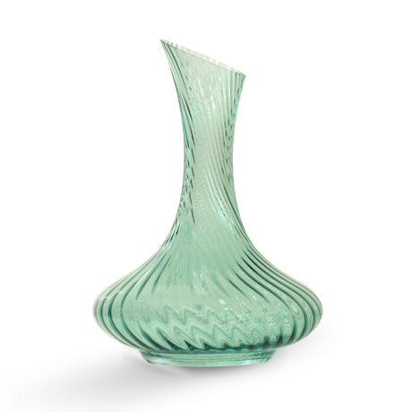 Twist Green Glass Wine Decanter – 1.8L Swirl Design