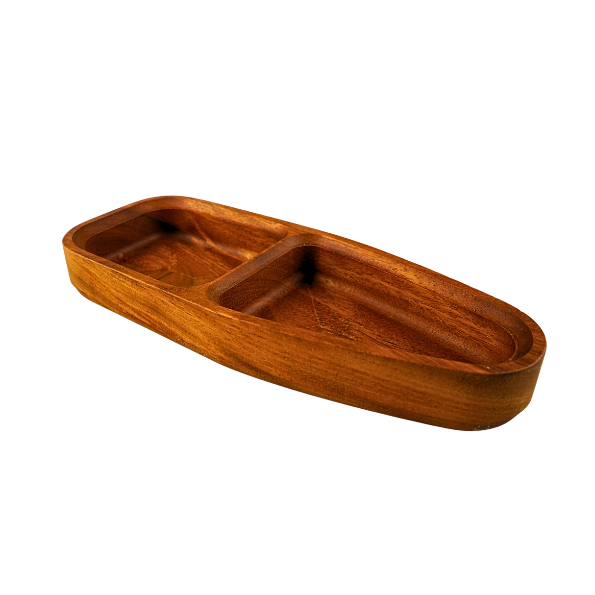 Everyday Tray: Osage Boat Tray with two compartments