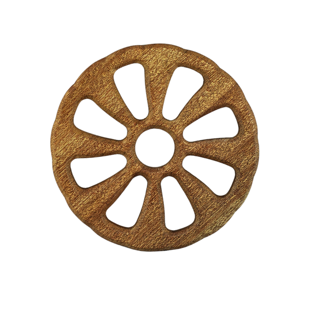 Wooden Trivet Wagon Wheel