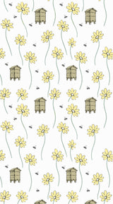 Daisy & Beehive Wrapping Paper – A1 Botanical Gift Wrap