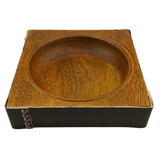 Leather bound Oak bowl