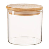 Scandi Glass Storage Jar with Wooden Lid – 550ml Kitchen Storage Container