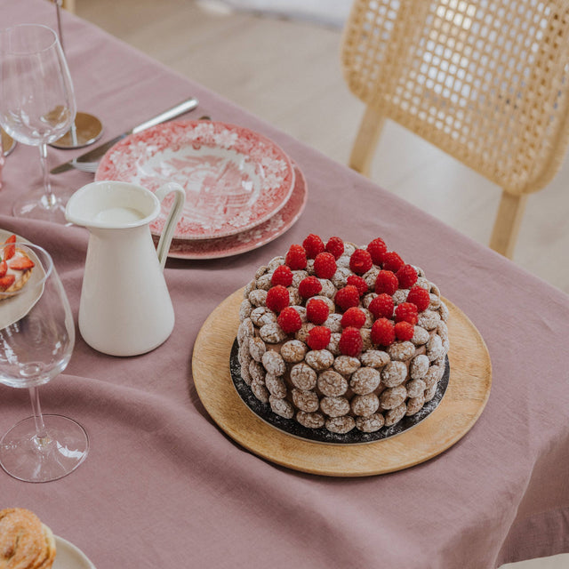 Woodrose Stone-Washed Linen Tablecloth
