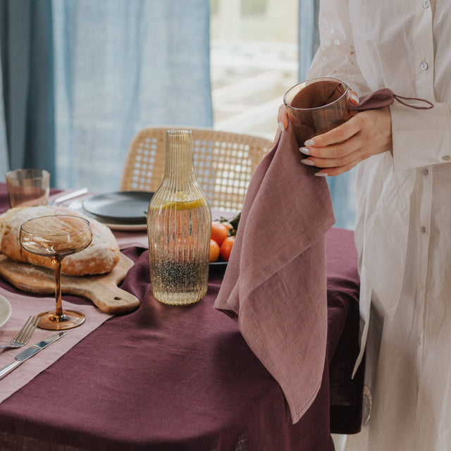 Woodrose Linen Kitchen Towel