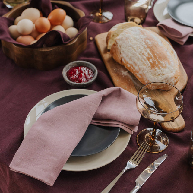 Woodrose Linen Napkin Set Of 2