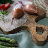 Large Mango Wood Chopping Board with Heart Detail