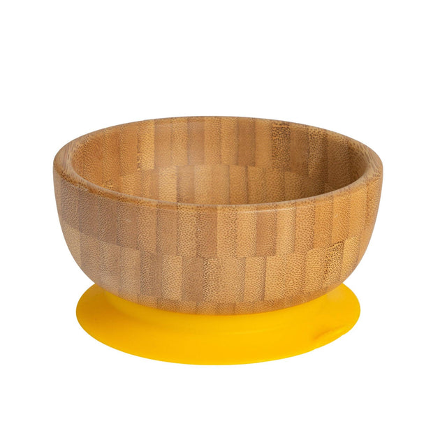 Tiny Dining Kids Bamboo Bowl with Suction Cup – Yellow