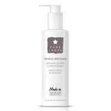 White bottle of Pure Lakes World Heritage conditioner on a white background
