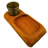 Stoneware Dipping Pot with tray
