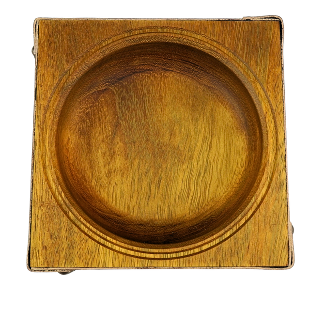 Leather bound Oak bowl