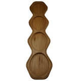 Oak tray with four compartments