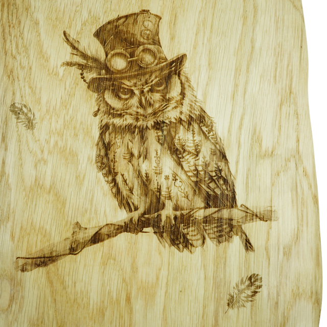Charcuterie Board Steam Punk Owl