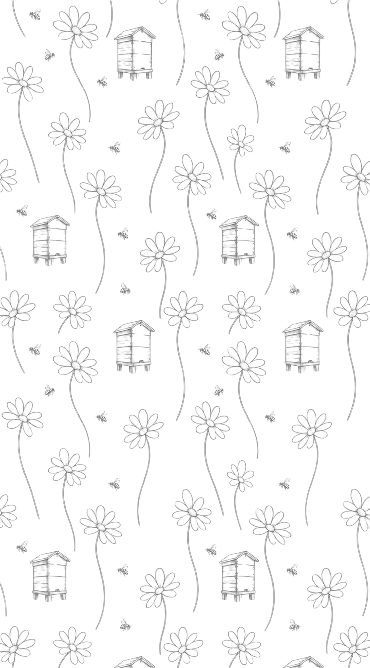 Daisy & Beehive Wrapping Paper – A1 Botanical Gift Wrap