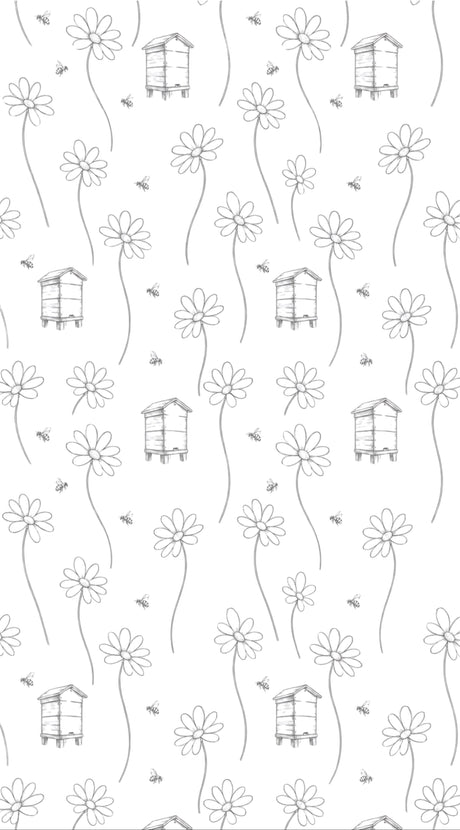 Daisy & Beehive Wrapping Paper – A1 Botanical Gift Wrap