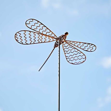 Pantala Metal Dragonfly Garden Stake Decoration