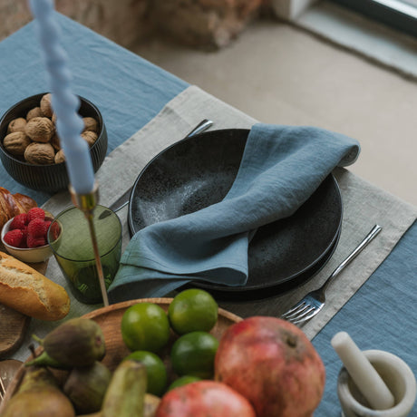 Dark Grey Linen Napkin Set Of 2