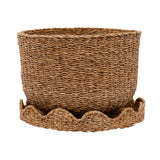 Bangali Scalloped Lidded Seagrass Storage Baskets – Set of 3