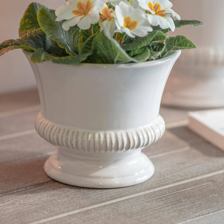 Hinton White Ceramic Planter