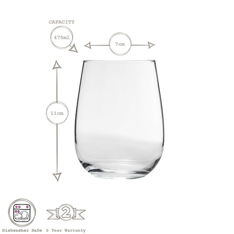 Nord Stemless Wine Glass – 475ml