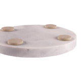 Set of 2 Round Marble Drinks Coasters – Natural Marble Coasters 10cm