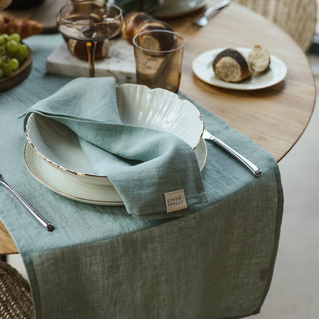 Ocean Mint Linen Napkin Set Of 2