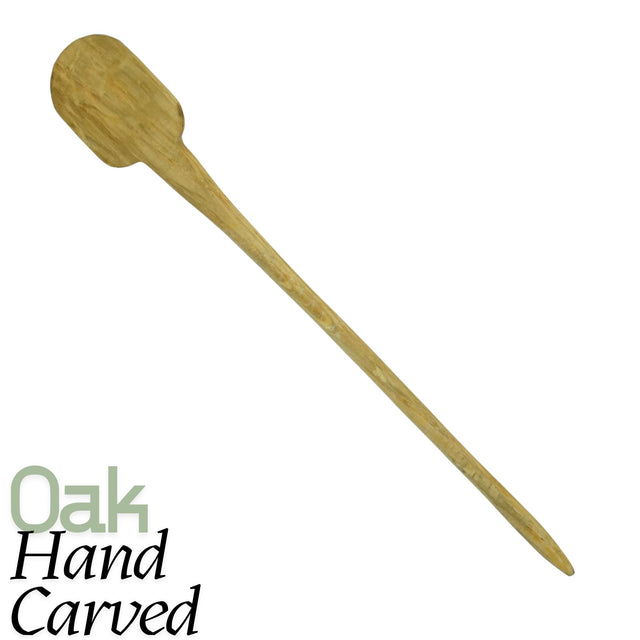 Leather Hair Barrette – Gold Elephant on Black Leather with Oak Stick