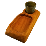 Stoneware Dipping Pot with tray