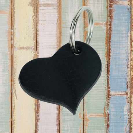 Leather Heart Keyring