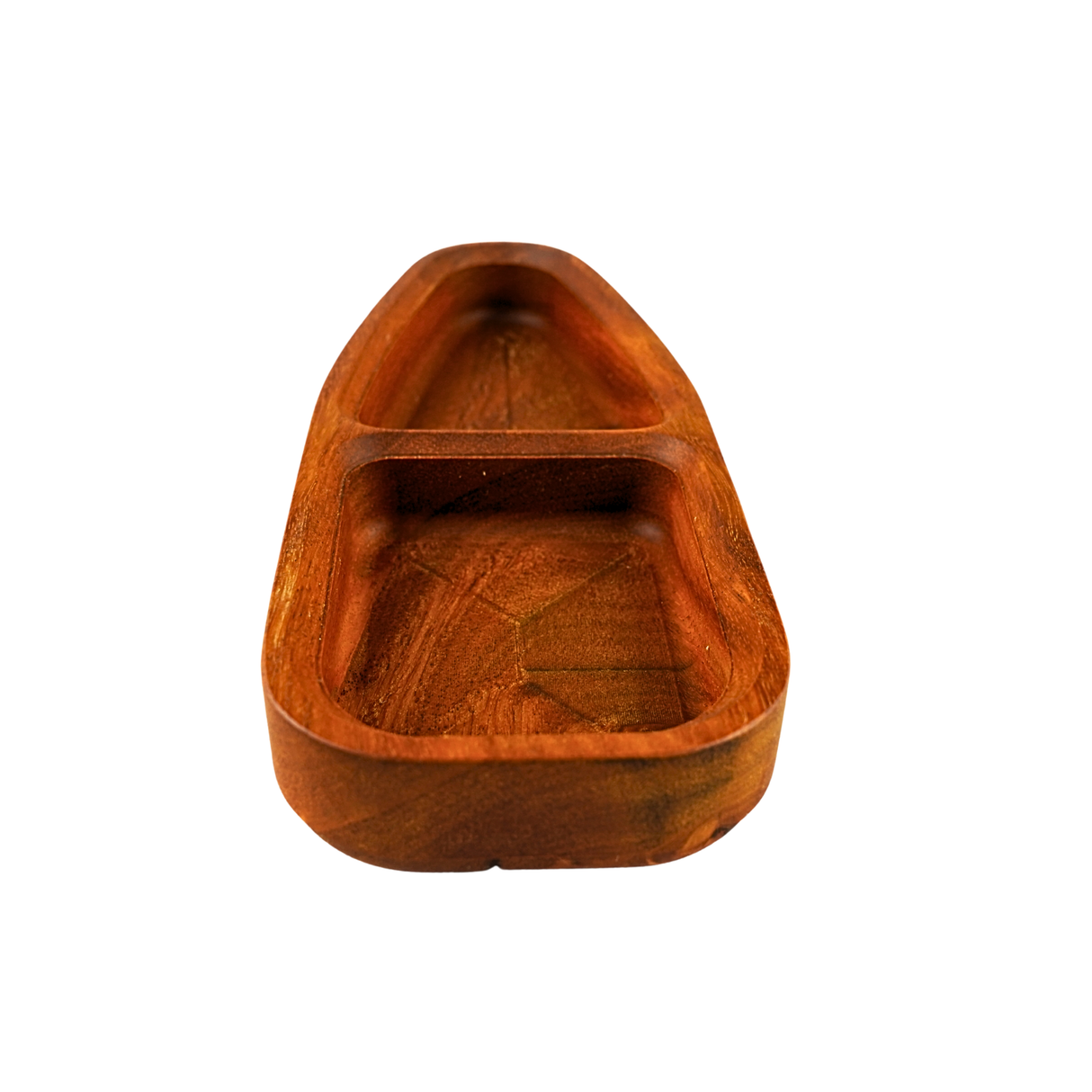 Everyday Tray: Osage Boat Tray with two compartments